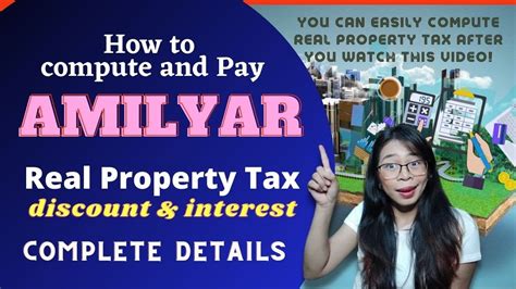 amilyar calculator|Q&A: How do you compute for the real property tax of a .